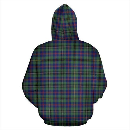 Printivon Wood Tartan Clan Badge Hoodie