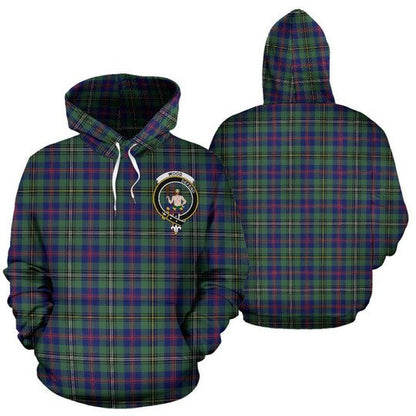 Printivon Wood Tartan Clan Badge Hoodie