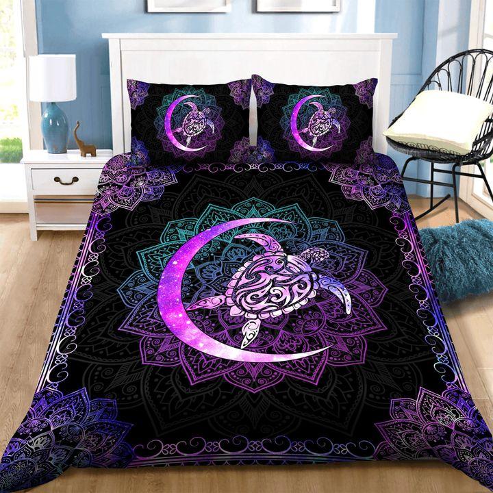 Hawaii Turtle Mandala Bedding Set Galaxy Purple AH