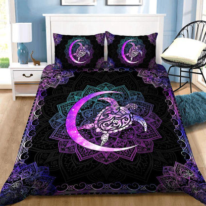 Hawaii Turtle Mandala Bedding Set Galaxy Purple AH