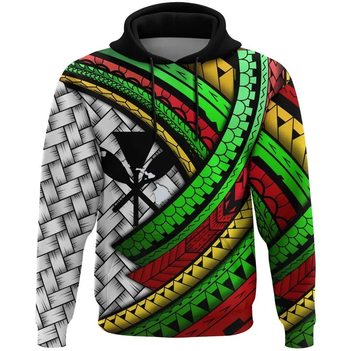 Kanaka Maoli Hawaiian Hoodie Hawaii Lauhala Polynesian