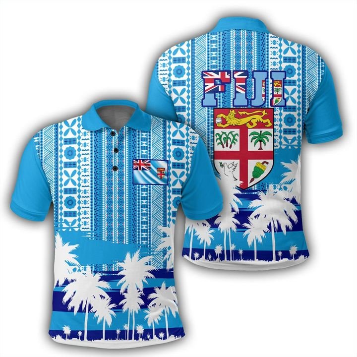 Fiji Islands Polo Shirt Fijian Tapa Flag