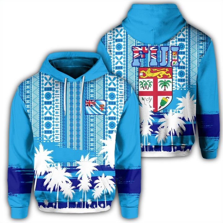Fiji Hoodie Fijian Tapa Flag Hoodie