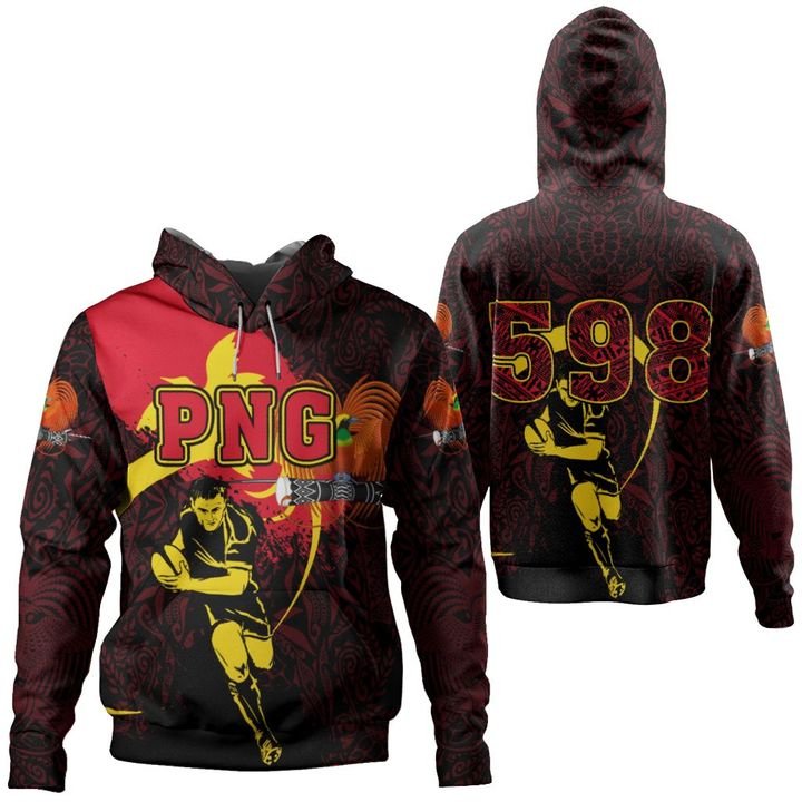 Papua New Guinea Hoodie Rugby Papuan Pattern Spoto Style