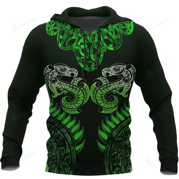 New Zealand Aotearoa Koru Hoodie Manaia Maori Tiki Fern