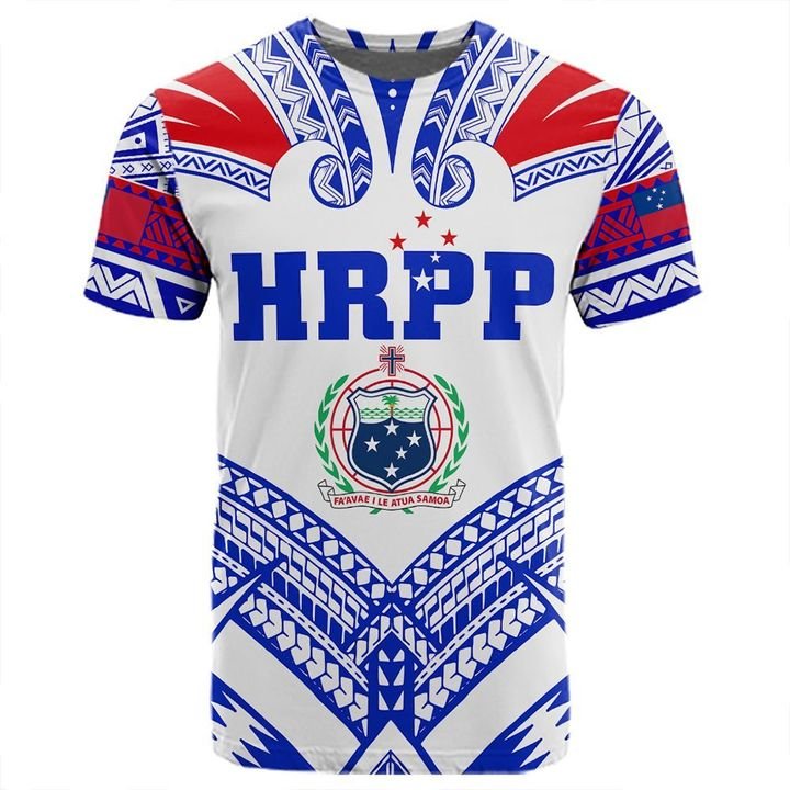 Samoa Hrpp T Shirt Polynesian Pattern White Shirt