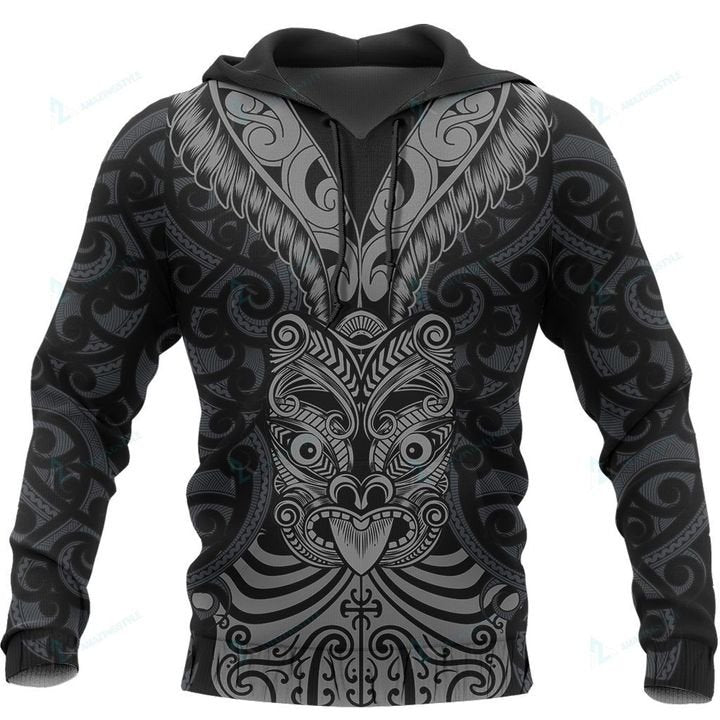 New Zealand Maori Hoodie, Maori Hei Tiki Zip Up Hoodie