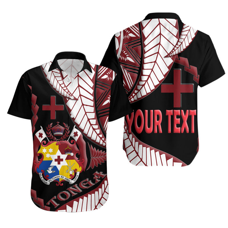 Custom Personalised Tonga Emancipation Day Hawaiian Shirt Kupesi Pattern No.1 Black
