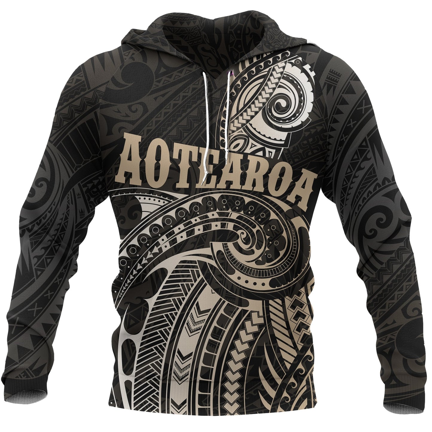 Maori Tattoo Hoodie, New Zealand Aotearoa Pullover Hoodie