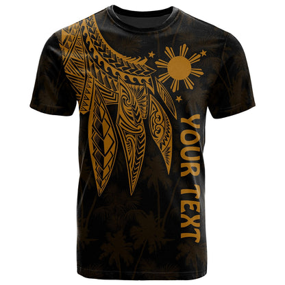 The Philippines Personalised T - Shirt - Polynesian Wings Golden