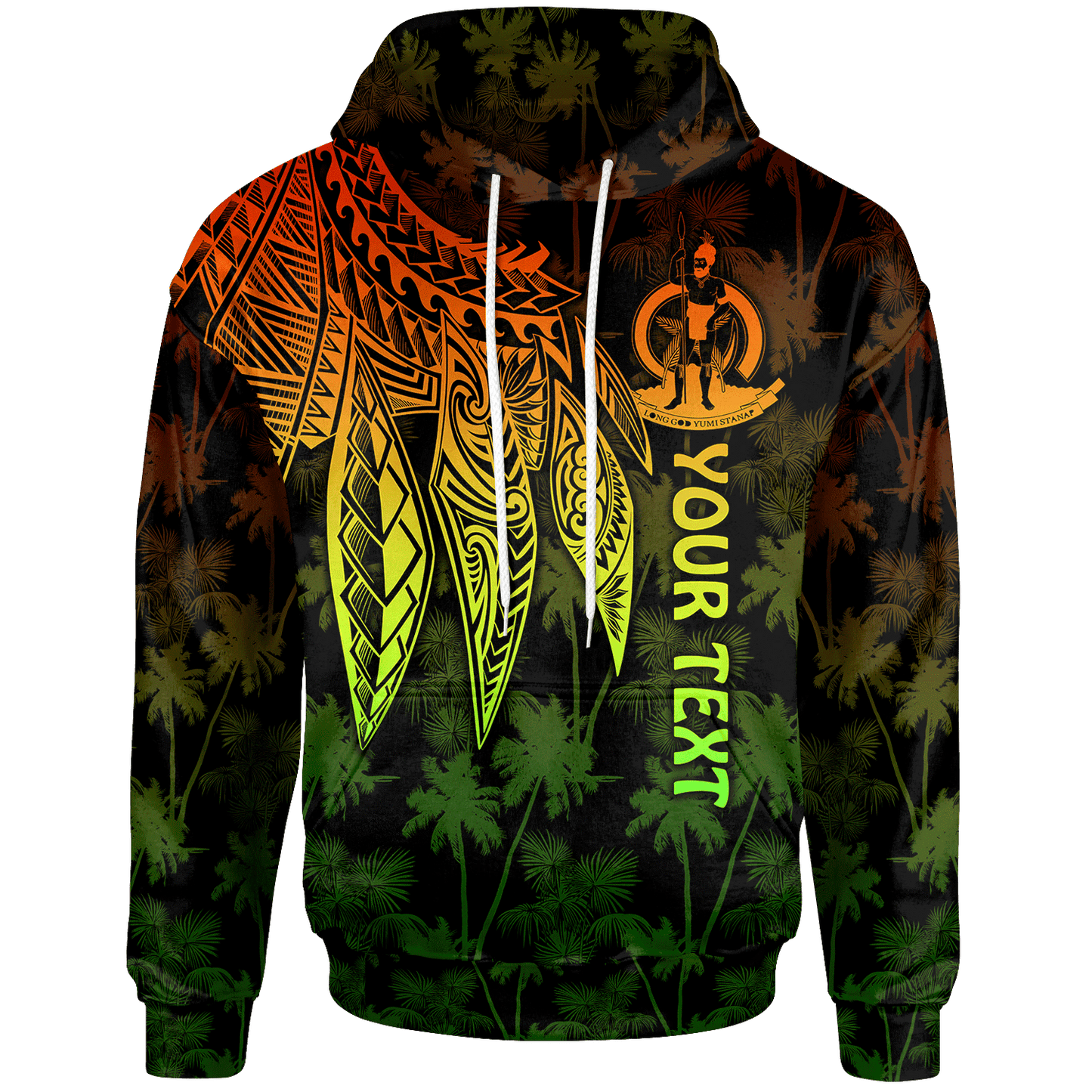 Vanuatu Hoodie Polynesian Wings (Reggae)