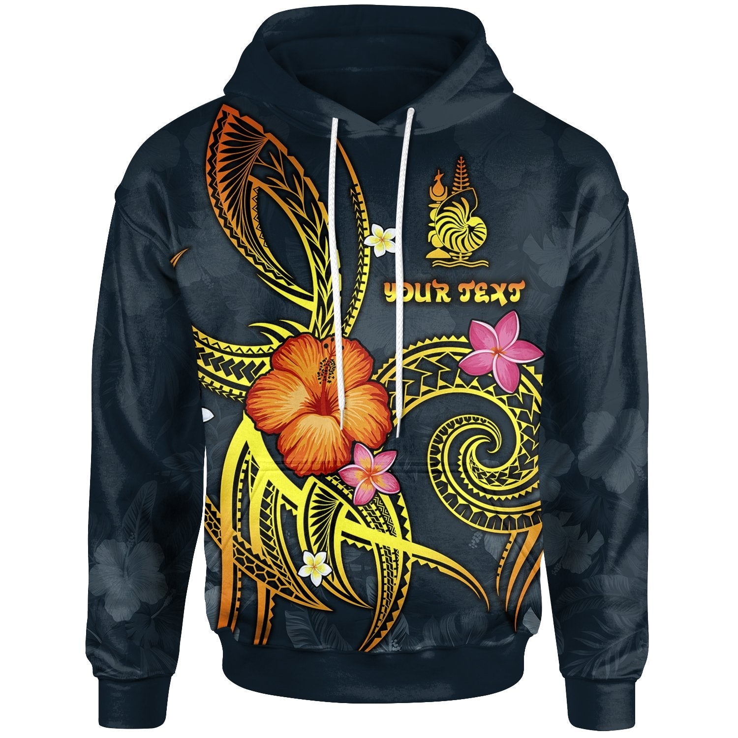 New Caledonia Polynesian Hoodie Legend of New Caledonia (Blue)
