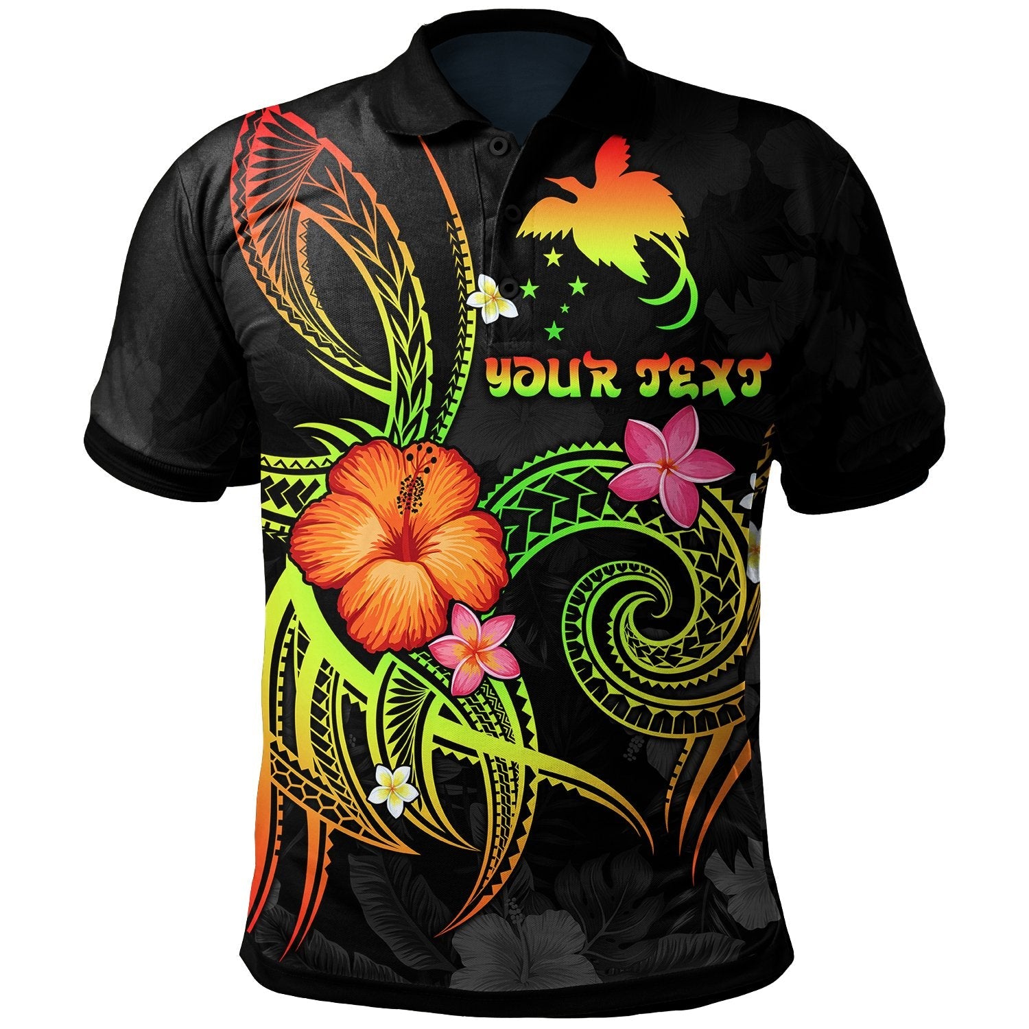 Papua New Guinea Polynesian Personalised Polo Shirt - Legend of Papua New Guinea Reggae