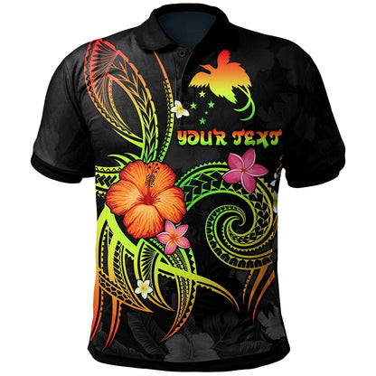 Papua New Guinea Polynesian Personalised Polo Shirt - Legend of Papua New Guinea Reggae