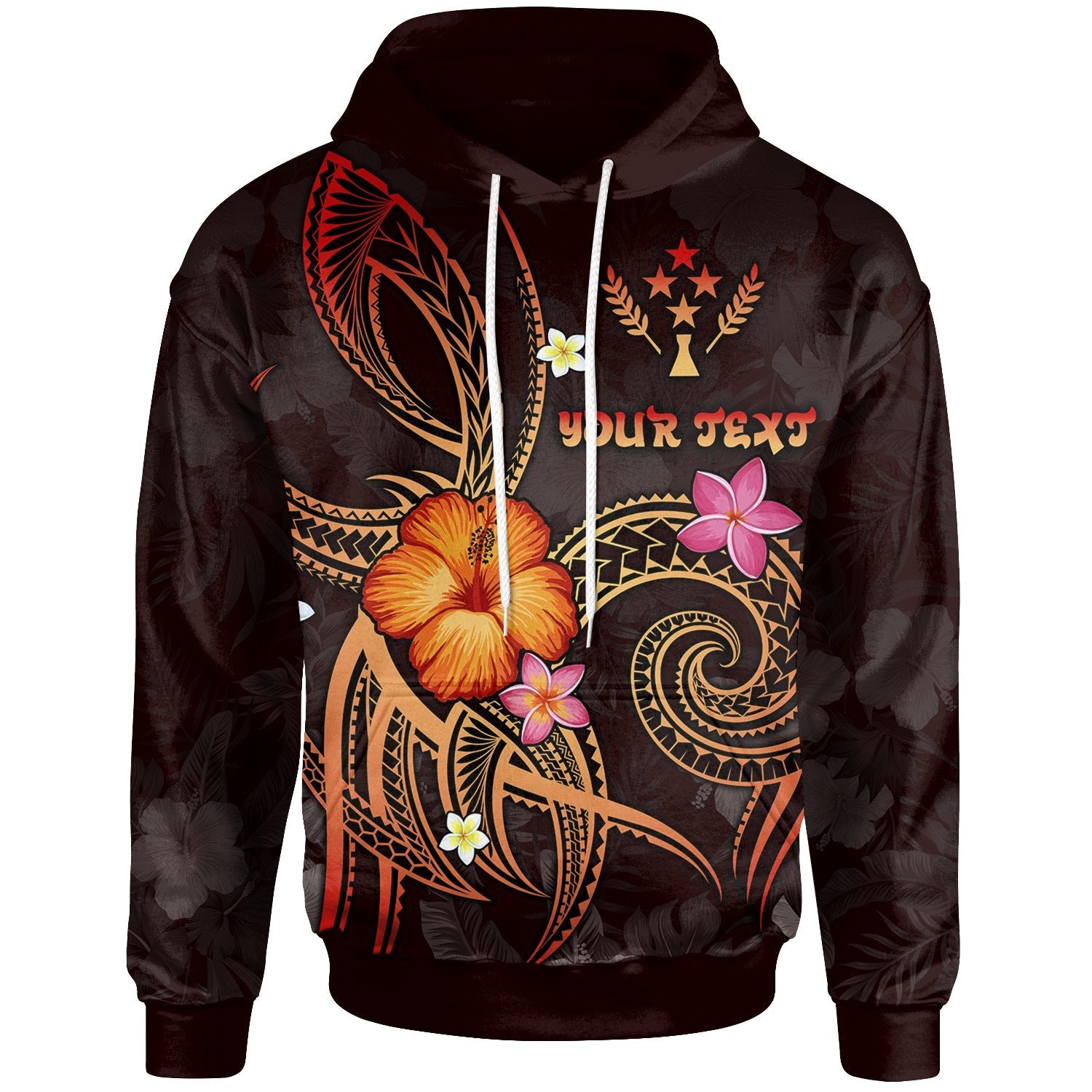 Kosrae Polynesian Hoodie Legend of Kosrae (Red)