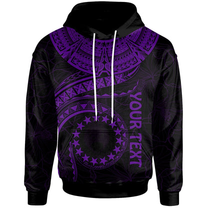 Cook Islands Polynesian Hoodie Cook Islands Waves (Purple)