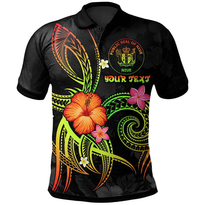 Niue Polynesian Personalised Polo Shirt - Legend of Niue Reggae