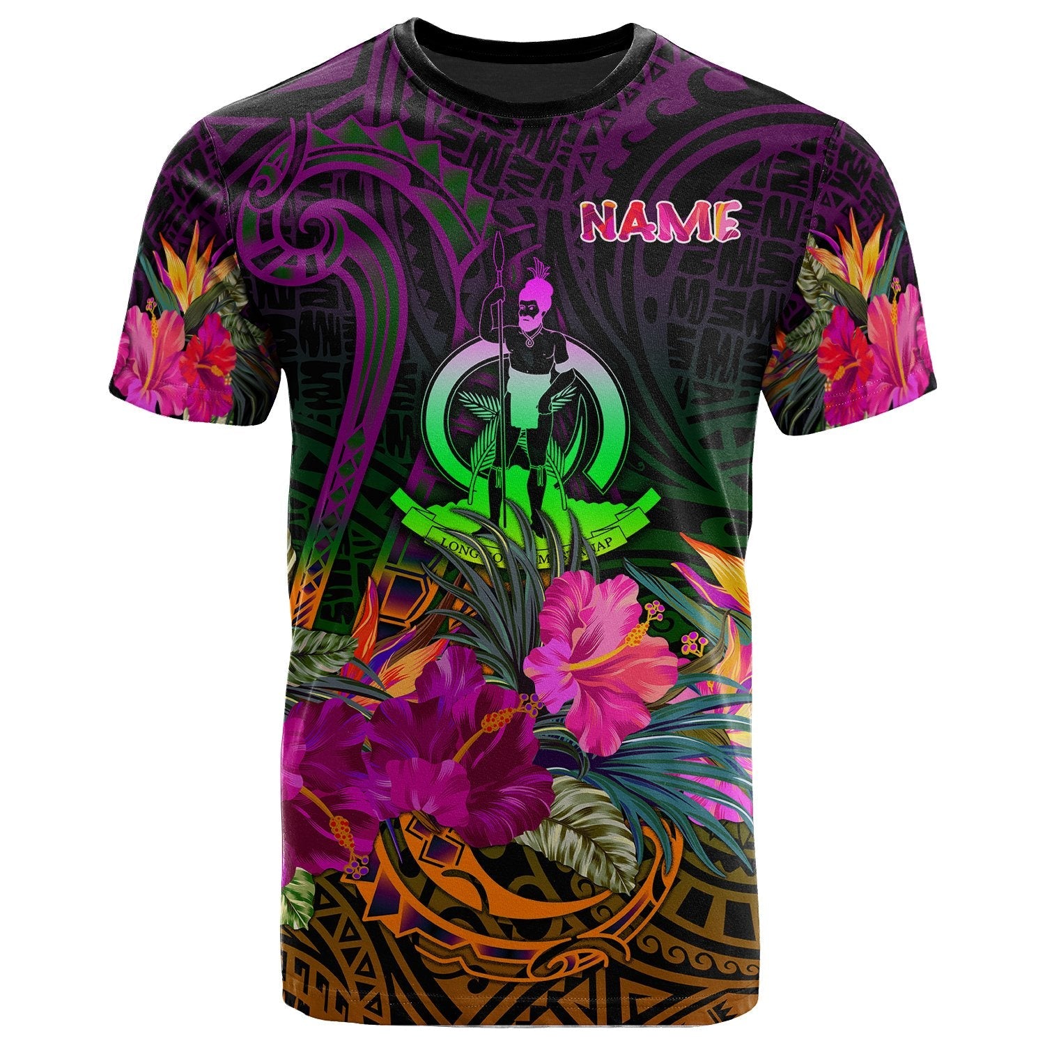 Vanuatu Personalised T - Shirt - Summer Hibiscus