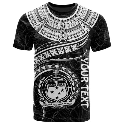 Polynesian Samoa Personalised T-Shirt - Samoan Waves White