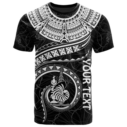 New Caledonia Polynesian Personalised T Shirt New Caledonia Waves (White)