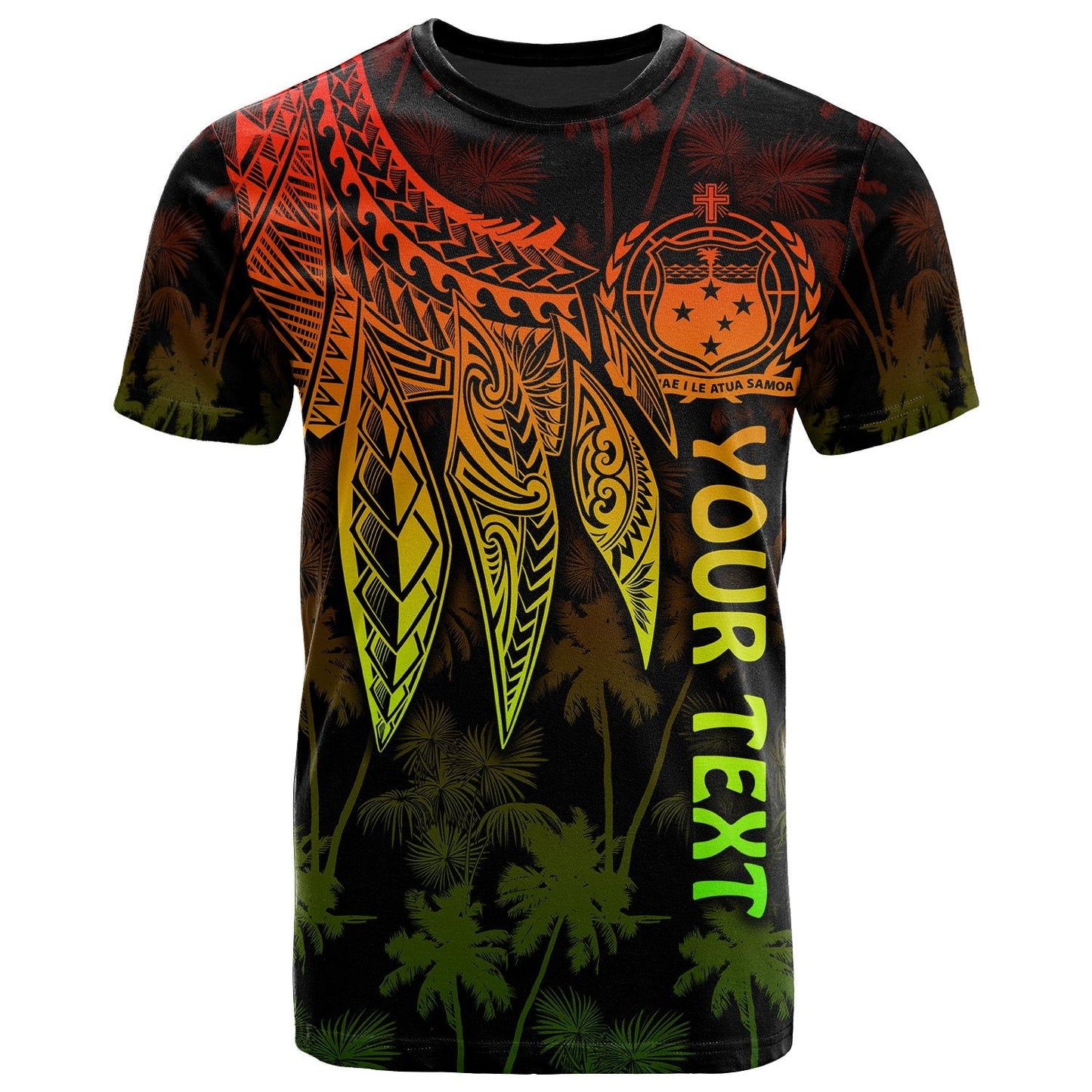 Samoa Personalised T-Shirt - Polynesian Wings Reggae