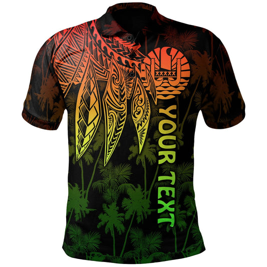 Tahiti Personalised Polo - Polynesian Wings Reggae