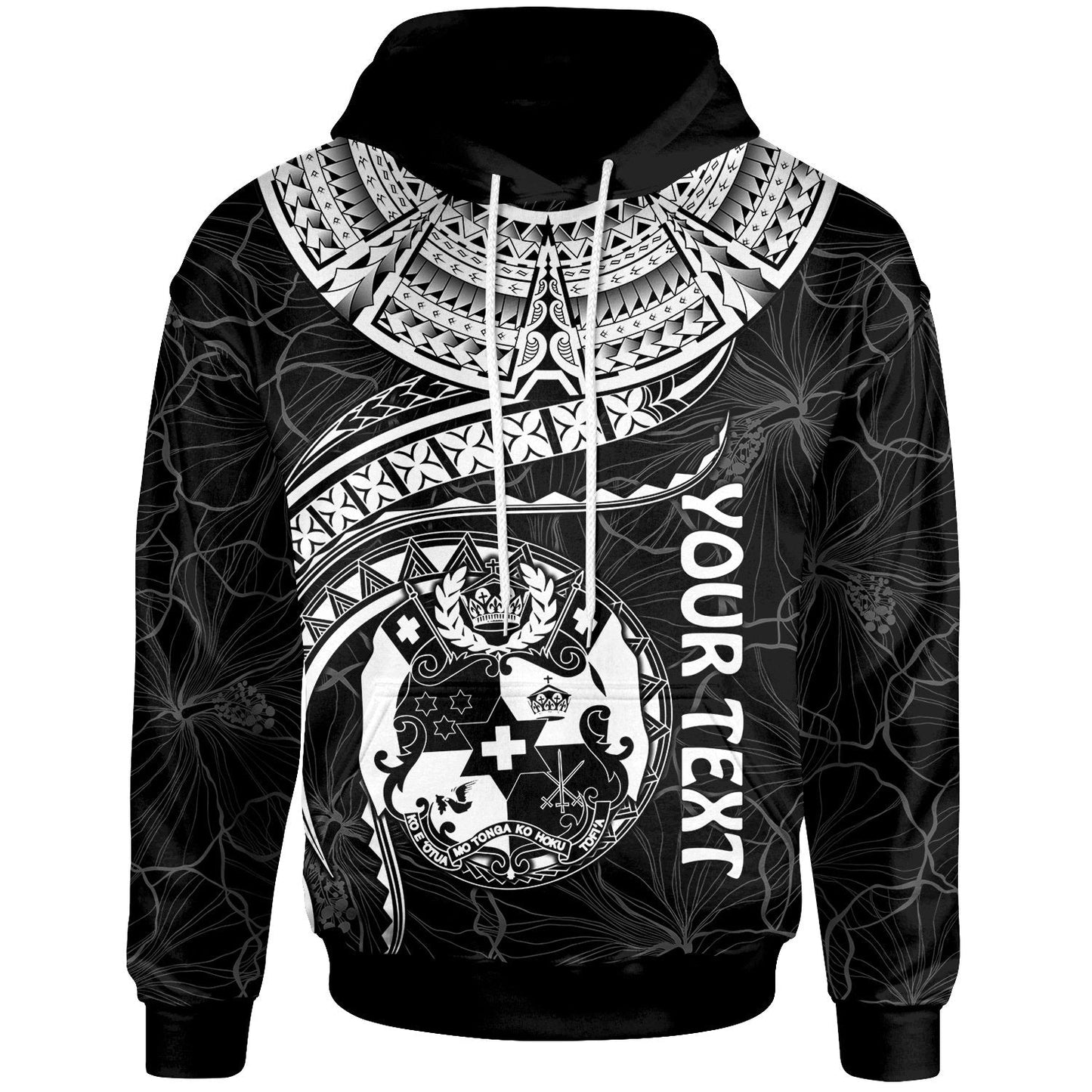 Tonga Polynesian Hoodie Tonga Waves (White)
