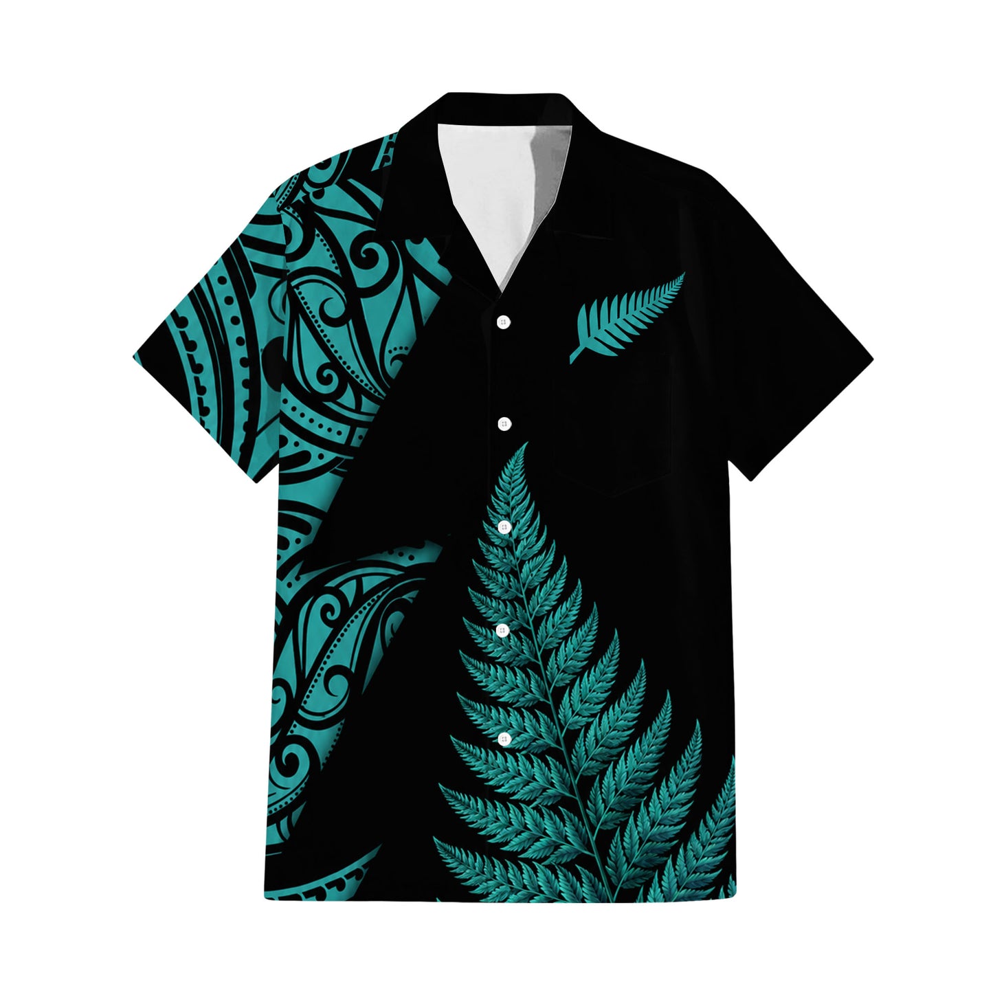 New Zealand Matching Outfit For Couple Silver Puletasi Dress And Hawaiian Shirt For Her Him