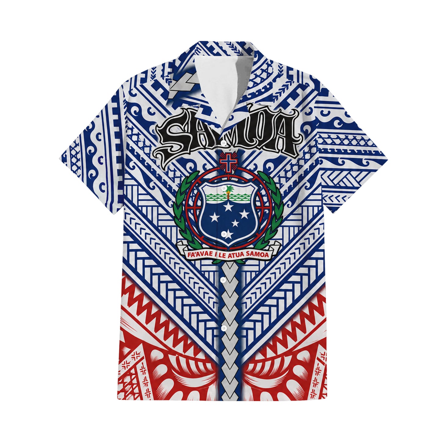 Samoa Coat Of Arms Couple Outfit Matching Polynesian Tribal Pattern Island Dress And Hawaiian Shirt For Her Him