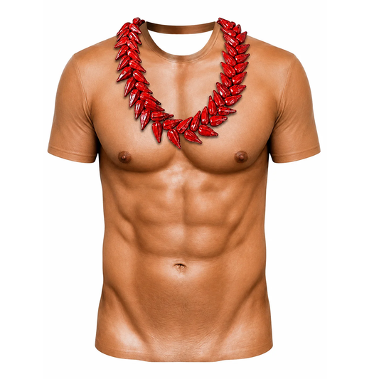 Funny Polynesian Abs Shirt Hawaii Ula Fala Necklace T Shirt For Him
