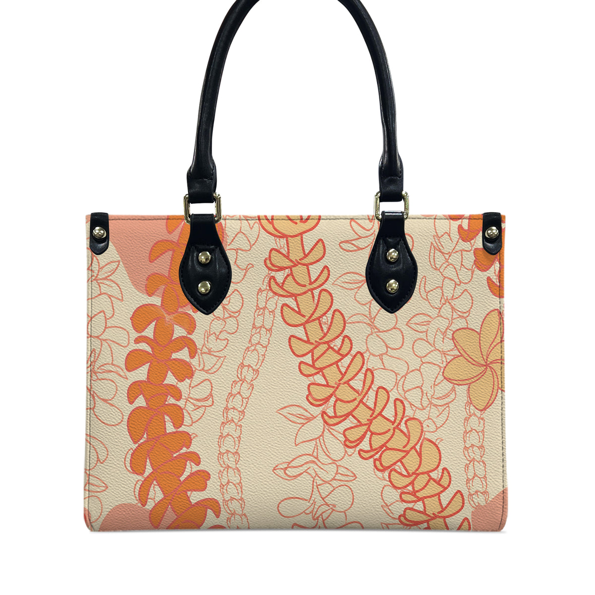 Tropical Puakenikeni Hawaiian Flower Lei Leather Handbag Gift For Her