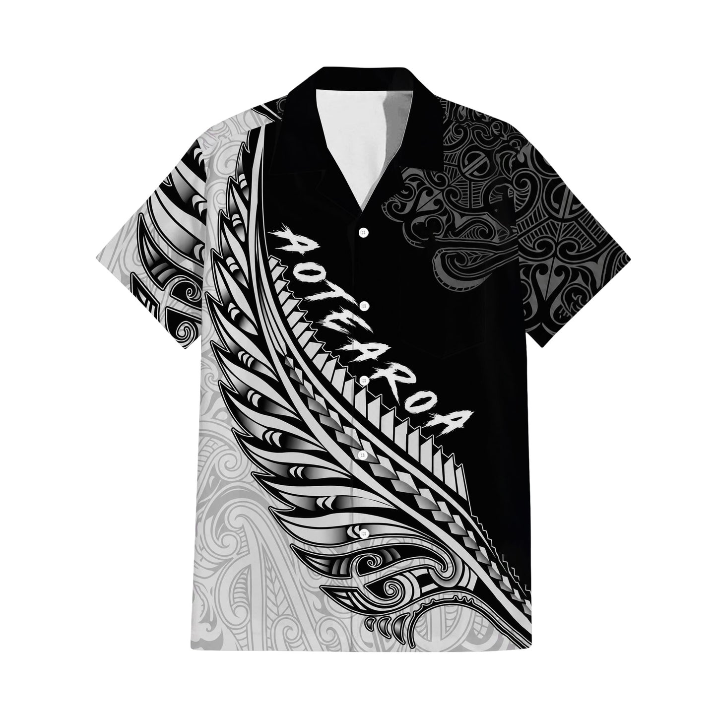 New Zealand Matching Outfit For Couple Silver Fern Aotearoa Puletasi Dress And Hawaiian Shirt For Her Him