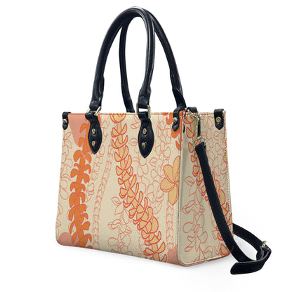 Tropical Puakenikeni Hawaiian Flower Lei Leather Handbag Gift For Her