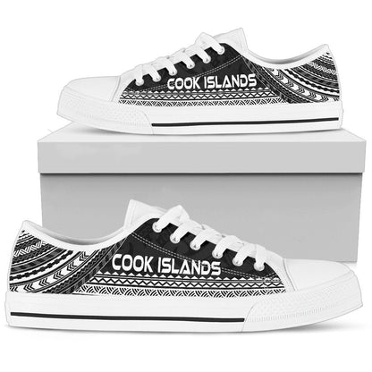 Cook Islands Low Top Shoes - Polynesian Black Chief Version