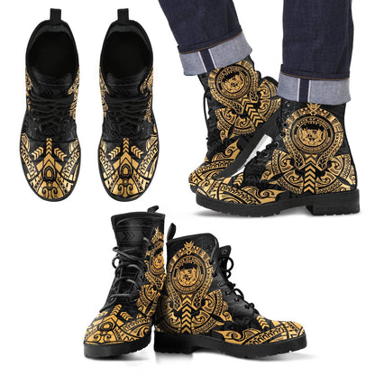 Hawaii Leather Boots - Tribal Gold