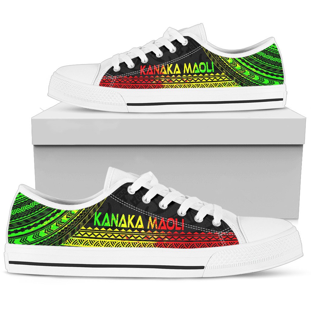 Kanaka Maoli Low Top Shoes - Polynesian Reggae Chief Version