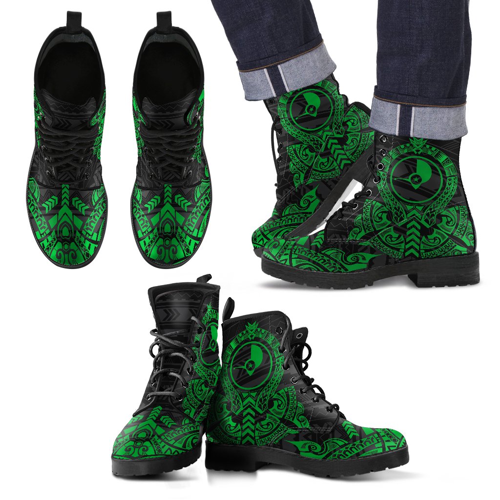 Yap Leather Boots - Tribal Green