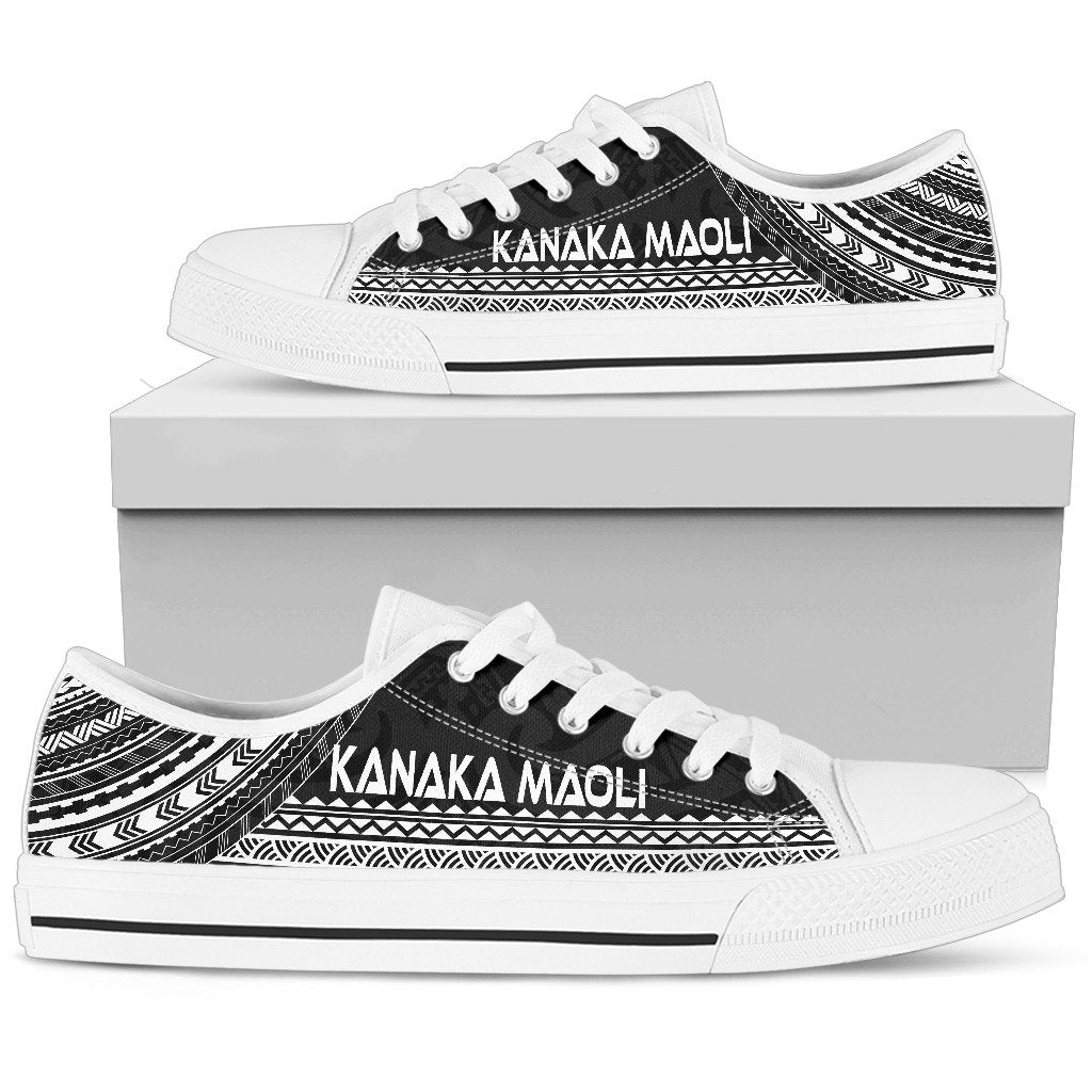 Kanaka Maoli Low Top Shoes - Polynesian Black Chief Version