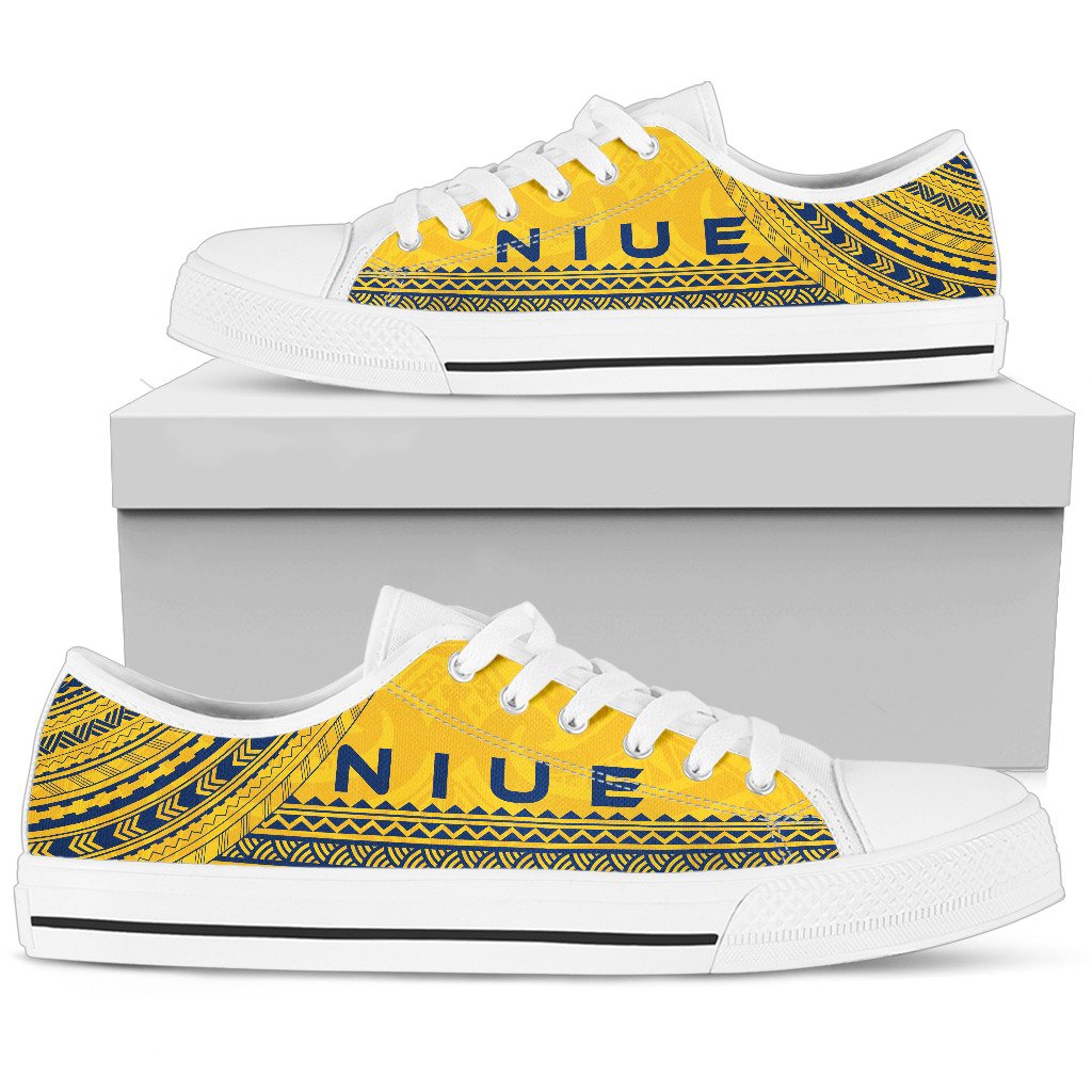 Niue Low Top Shoes - Polynesian Flag Chief Version