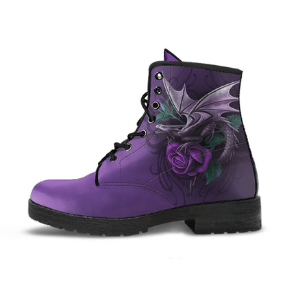 Celtic Leather Boots - Dragon Purple