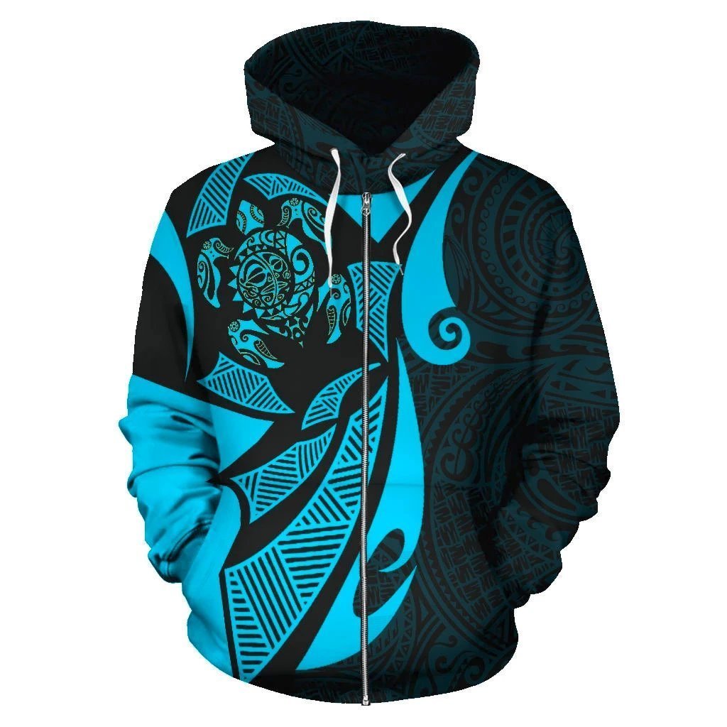 Maori Turtle Zip Hoodie