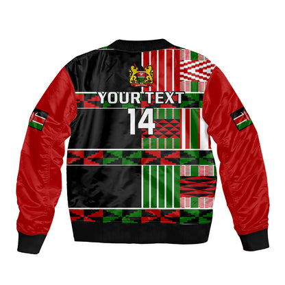 (Custom Text And Number) Kenya Rugby Sevens Kenyan Pattern Version Bomber Jacket