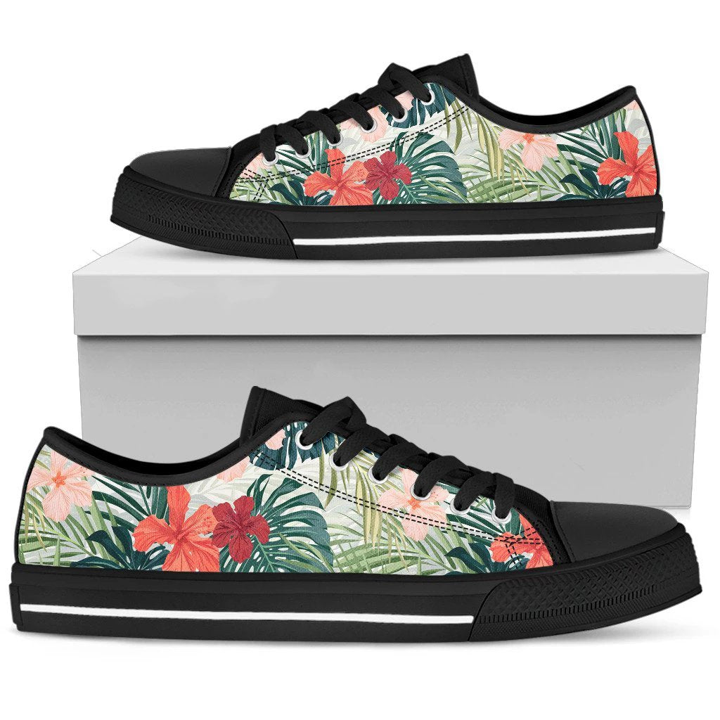 Hawaii Bright Green Hibiscus Low Top Shoe