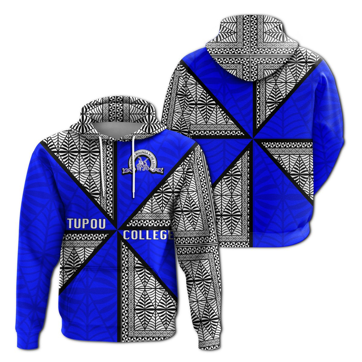 Tonga Tupou College Hoodie Tongan Patterns