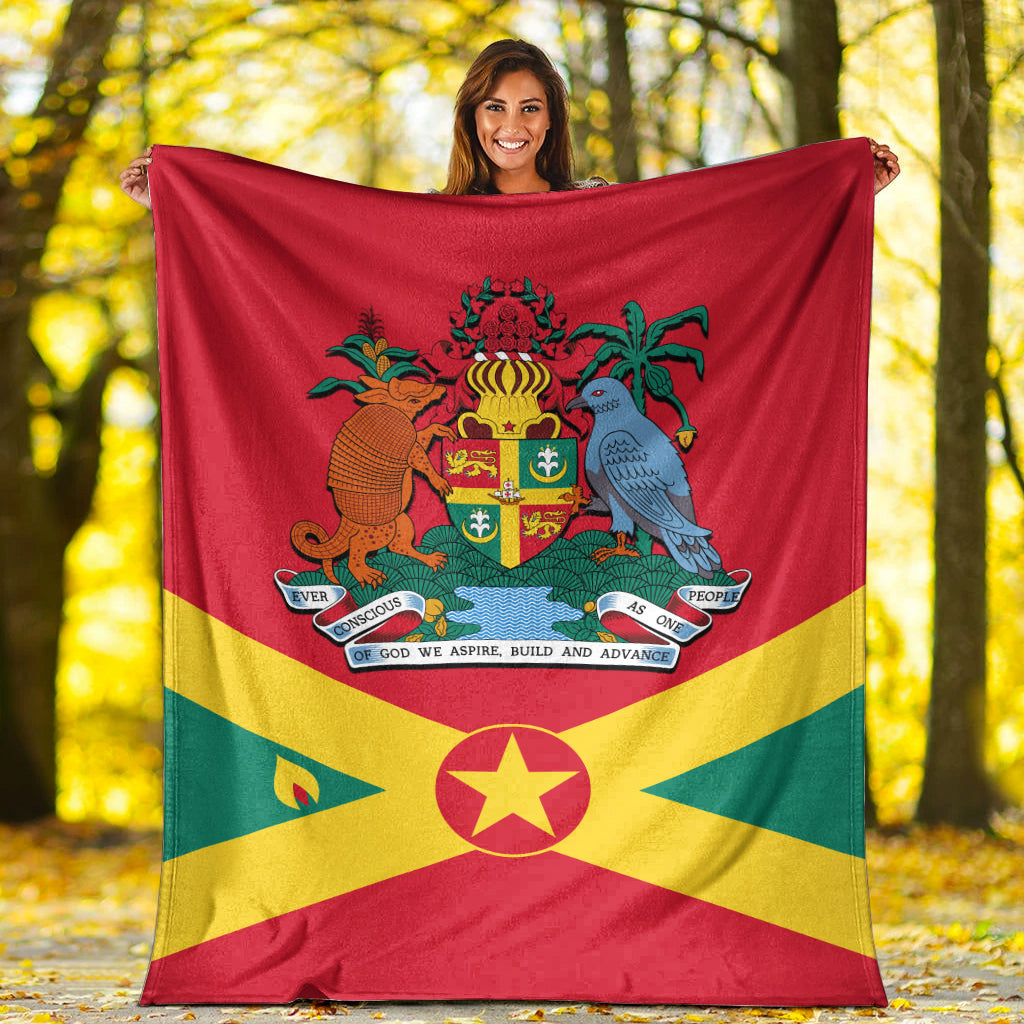 Grenada Premium Blanket Keep Calm and Love Grenada Ver.01