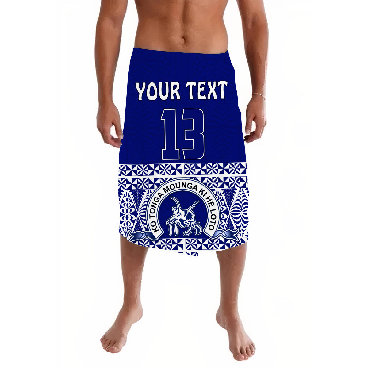 (Custom Text and Number) TOLOA Lavalava Tupou College Tonga Pattern