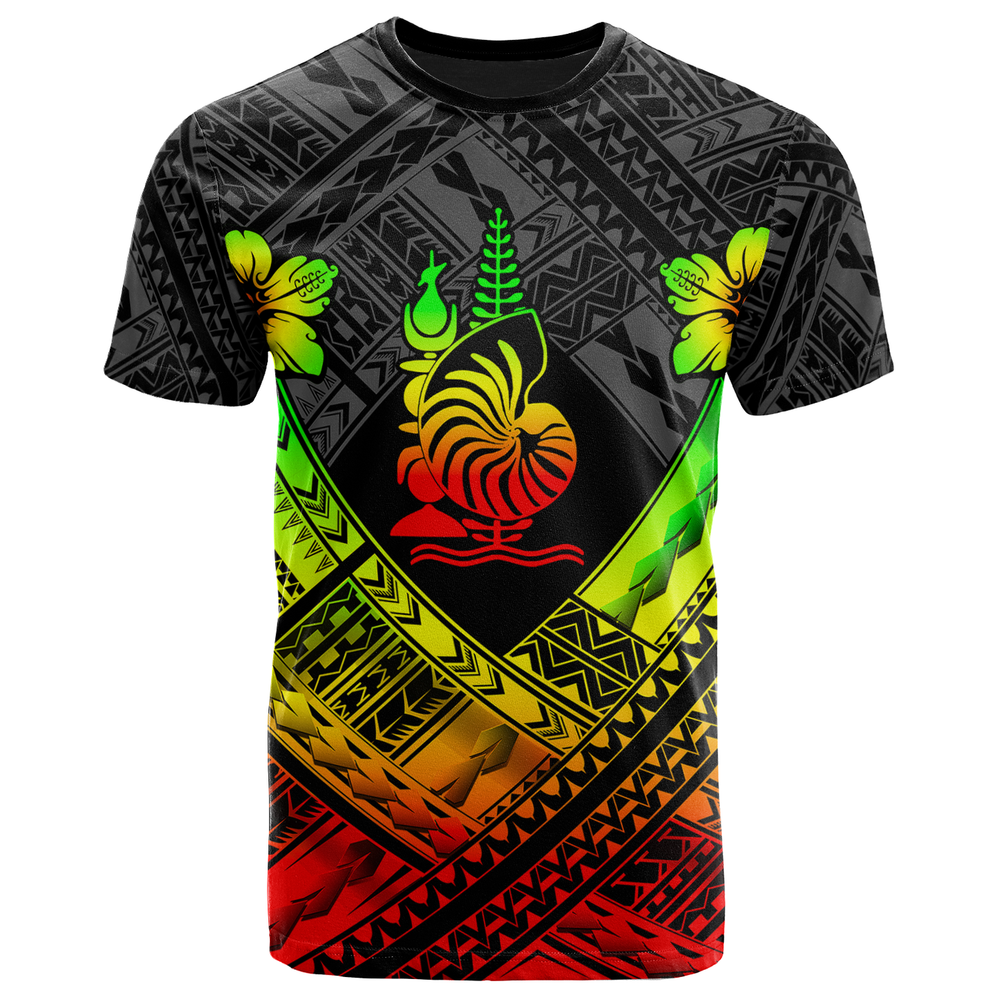 New Caledonia Polynesian T - Shirts - New Caledonia Reggae Seal Camisole Hibiscus Style