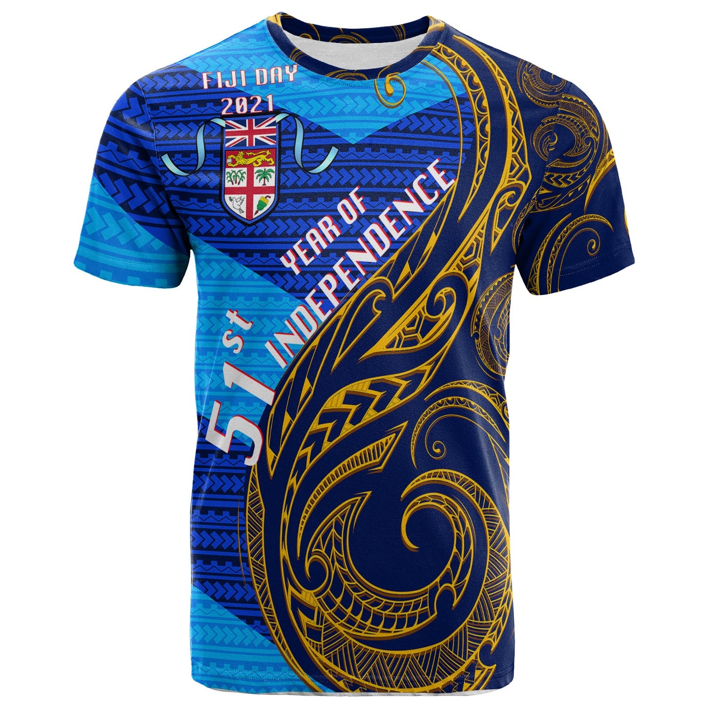 Fiji Day T Shirt - 51Th Year Of Independence -