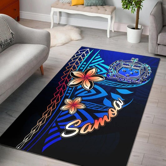 Samoa Area Rug Vintage Tribal Mountain