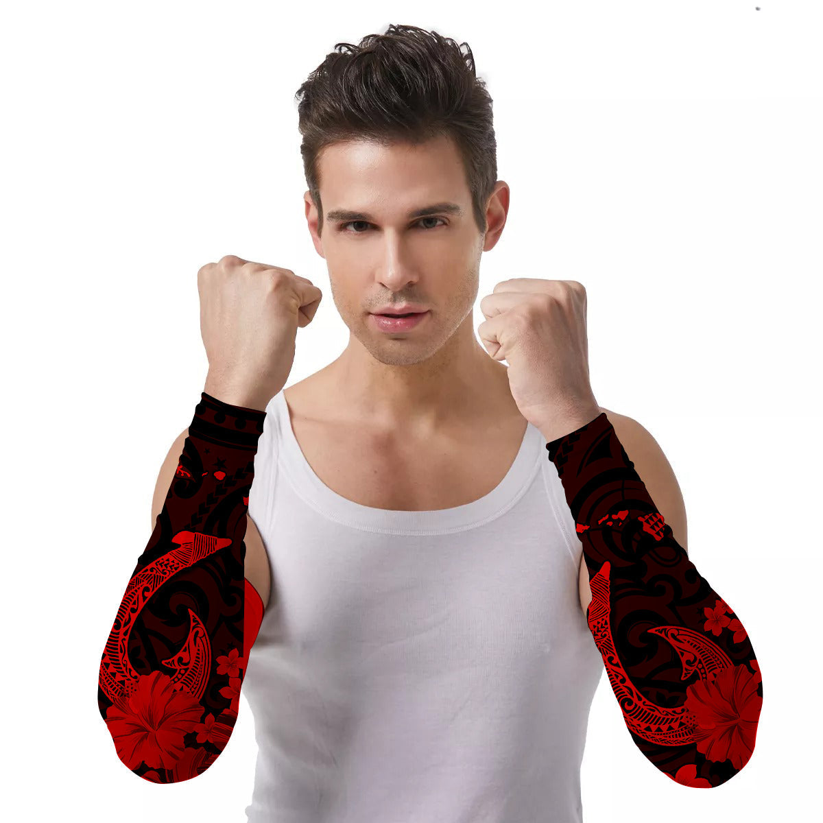 Arm Sleeves (Set of Two) Polynesia Fish Hook Ver.02